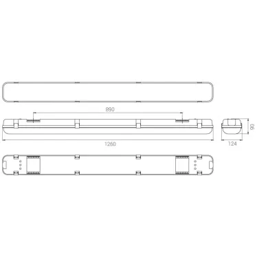 Светильник LPO/LSP SE 55/7500 opal 6K