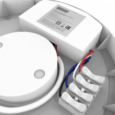 Светильник светодиодный ДБП 12 Вт 1080 лм 6500К AC 220В Белый IP54 круг D205х65мм Пластик ЖКХ аварийный с БАП 1ч Elementary Gauss