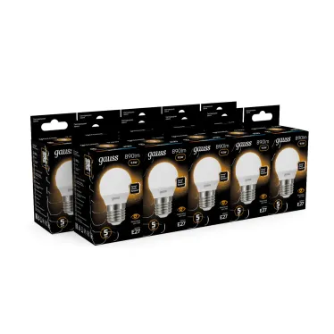 Лампа светодиодная LED 9.5 Вт 890 лм 3000К шар P45 теплый E27 AC 220В Black Gauss