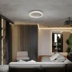 Светильник светодиодный управляемый с пультом 80W, Max. 4800Lum, 3000К-6500K, IP20, белый AL5880 SHINNING RING | 41696 | FERON
