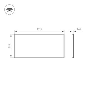 Панель IM-600x1200A-48W White (, IP40 Металл, 3 года)