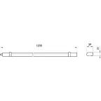 Светильник светодиодный промышленный линейный IP65 36Вт 1200х40х30мм 3060Лм 6500K мат SPP-301-0-65K-040 | Б0041982 | ЭРА