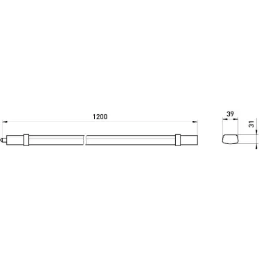 Светильник светодиодный промышленный линейный IP65 36Вт 1200х40х30мм 3060Лм 6500K мат SPP-301-0-65K-040 | Б0041982 | ЭРА