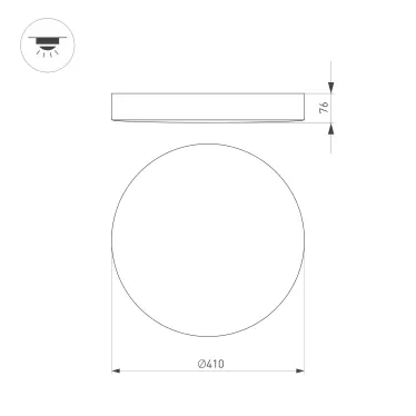 Светильник SP-FLOWER-R410-32W Warm3000 (WH, 110 deg, 230V) (Arlight, IP54 Пластик, 3 года)
