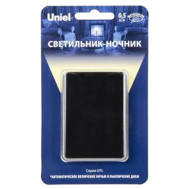 Светильник-ночник- Прямоугольник DTL-320 С фотосенсором (день-ночь) Черный ТМ