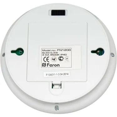 Светильник светодиодный FN1200 6LED 0,3W с ДД и освещенности 3м 120?, IP40, белый | 23290 | FERON