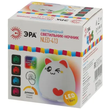 Светильник настольный NLED-413-1W-P белый с розовым | Б0041090 | ЭРА