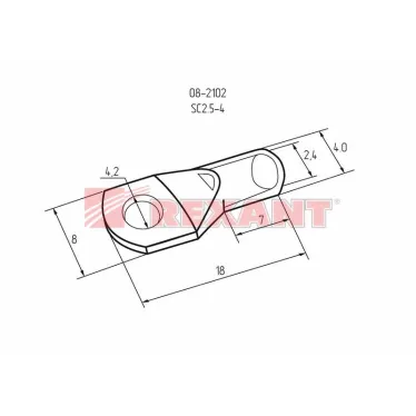 Наконечник кольцевой ø 3.5 мм 2.5 мм² (ТМЛ (DIN) 2.5-4) | 08-2102 | REXANT