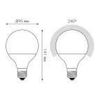 Лампа светодиодная LED 16 Вт 1480 лм 3000К шар G95 теплый E27 AC 220В Black Gauss