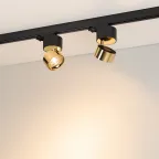 Светильник светодиодный трековый SP-PLURIO-TRACK-4TR-R77-9W Warm3000 (BK-BRS, 36 deg, 230V) (ARL, IP20 Металл, 3 года)