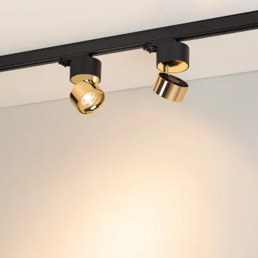 Светильник светодиодный трековый SP-PLURIO-TRACK-4TR-R77-9W Warm3000 (BK-BRS, 36 deg, 230V) (ARL, IP20 Металл, 3 года)