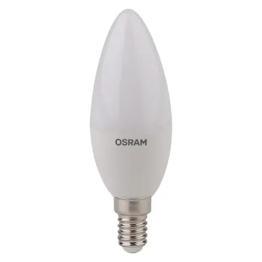 Лампа светодиодная LED 5.7Вт E14 LS CLB40 теплый, матовая свеча Osram