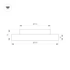 Светильник светодиодный SP-ESTELY-R350-30W Warm3300-MIX (WH, 80 deg, 230V, TRIAC) (ARL, IP65 Алюминий, 3 года)