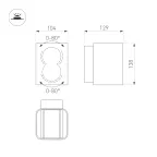 Светильник LGD-WALL-VARIO-S104x129-2x6W Day4000 (GR, 1-80 deg) (Arlight, IP54 Металл, 3 года)