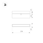 Светильник светодиодный трековый MAG-FLAT-FOLD-25-S200-6W Warm3000 (WH, 100 deg, 24V) (ARL, IP20 металл, 5 лет)