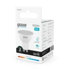 Лампа светодиодная LED 5.5 Вт 450 лм 4100К софит MR16 нейтральный GU10 AC 220В Elementary Gauss