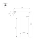 Светильник светодиодный трековый LGD-GERA-2TR-R55-10W Day4000 (WH, 36 deg, 230V) (ARL, IP20 металл, 5 лет)