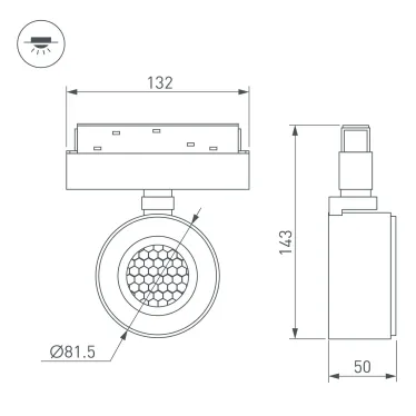 Светильник MAG-ORIENT-POINT-R80-12W Day4000 (BK, 18 deg, 48V) (Arlight, IP20 Металл, 5 лет)