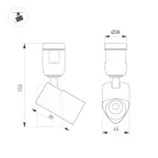 Светильник ART-APRIORI-SPOT-TURN-R45-8W Warm3000 (TN, 36 deg, 48V) (Arlight, IP20 Металл, 3 года)