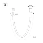 Светильник светодиодный ART-APRIORI-TUBE-ELASTIC-R38-L2000-17W Warm3000 (TN, 360 deg, 48V) (ARL, IP20 Металл, 3 года)