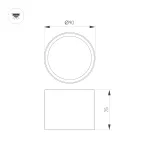 Светильник светодиодный SP-BISCOTTO-R90-8W Warm3300-MIX (BK-GD, 80 deg, 230V) (ARL, IP54 металл, 5 лет)