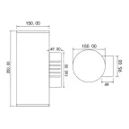 Светильник светодиодный уличный ДБУ-2х22вт ULU-S22D-2x22W/2700K IP65 BLACK С Архитектурный накладной теплый