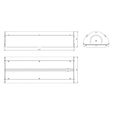 Светильник светодиодный Angar TR80 90/14000 Д прозрачный 4K