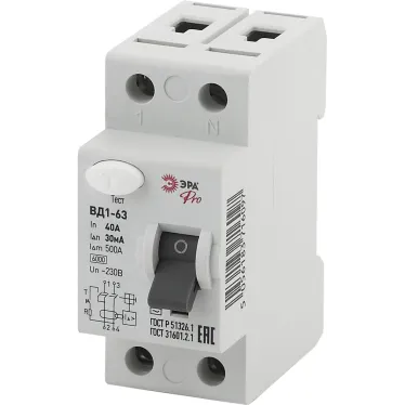 УЗО ВД1-63 Электромеханическое 1P+N 40А 30mA NO-902-25 Pro