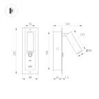 Светильник SP-BED-CHARGE-BUILT-S80x230-3W Warm3000 (BK, 20 deg, 230V, USB-A, USB-C) (Arlight, IP20 Металл, 3 года)