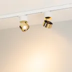 Светильник светодиодный трековый SP-PLURIO-TRACK-4TR-R77-9W Warm3000 (WH-BRS, 36 deg, 230V) (ARL, IP20 Металл, 3 года)