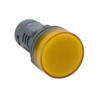 Лампа сигнальная SB7 моноблочная 22мм желтая LED 230В АС
