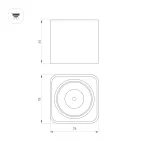 Светильник SP-DICE-S78x78-10W Warm3000 (BK, 24 deg, 230V) (Arlight, IP54 Металл, 5 лет)