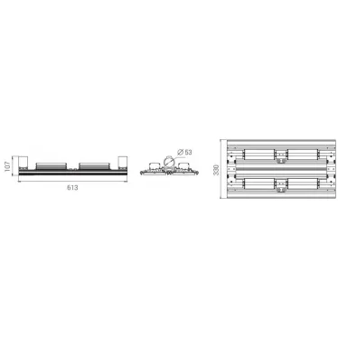 Светильник светодиодный Светильник Unit2 PRO 400/58000 К60 5K консоль