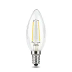 Лампа светодиодная филаментная LED 5 Вт 420 лм 2700К свеча теплый E14 AC 220В прозрачная колба Black Filament Gauss