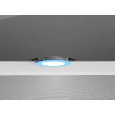 Светильник светодиодный DL-01 Slim 100 мм 10 Вт 3000 К CRI90 120x37 мм IP65/40 RAL7045 серый муар с рассеивателем опал аварийный автономный постоянного действия