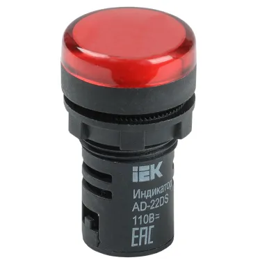 Лампа AD22DS LED матрица 22мм красная 24В AC/DC