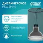 Светильник накладной ДБО под лампу 1хGU5.3 AC 220В Черный IP20 100х56х100мм Алюминий Basic Gauss