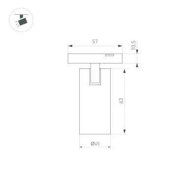 Светильник MAG-MICROCOSM-SPOT-R45-9W Day4000 (BK, 36 deg, 24V) (IP20 металл, 3 года)