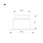 Светильник MS-GLORY-BUILT-R54-5W Warm3000 (WH, 38 deg, 230V) (Arlight, IP54 Металл, 5 лет)