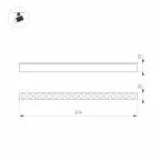 Светильник светодиодный трековый MAG-DOTS-25-L600-18W Warm3000 (WH, 30 deg, 24V) (ARL, IP20 металл, 5 лет)