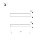 Светильник светодиодный трековый MAG-FLAT-25-L800-24W Day4000 (WH, 100 deg, 24V) (ARL, IP20 металл, 5 лет)