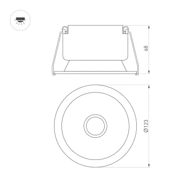 Светильник MS-HARBOR-R123-20W Day4000 (WH, 36 deg, 230V) (Arlight, IP20 Металл, 5 лет)