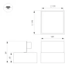 Светильник DL-GRIGLIATO-S190x190-24W Warm3000 (BK, 100 deg, 230) (Arlight, IP40 Металл, 5 лет)