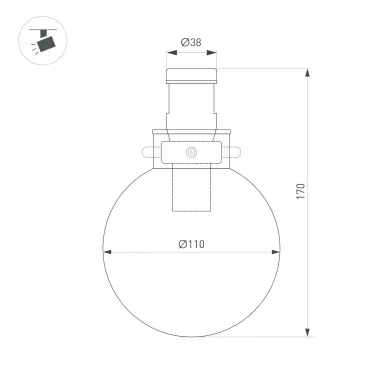 Светильник светодиодный ART-APRIORI-ZORB-С-R110-5W Warm3000 (OG, 85 deg, 48V) (ARL, IP20 Металл, 3 года)