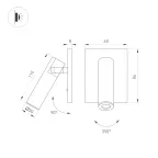 Светильник светодиодный SP-READER-S60x86-3W Warm3000 (BK, 20 deg, 230V) (ARL, IP20 металл, 3 года)