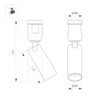 Светильник светодиодный ART-APRIORI-SPOT-TURN-R38-8W Day4000 (GD, 36 deg, 48V) (ARL, IP20 Металл, 3 года)