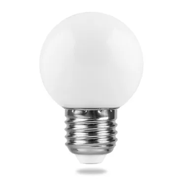 Лампа светодиодная LED 1вт Е27 белый 6400К (шар)