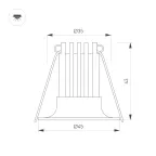 Светильник MS-FOGGY-BUILT-R45-5W Day4000 (BK, 36 deg, 230V) (Arlight, IP54 Металл, 5 лет)