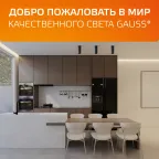 Светильник светодиодный ДБО 12 Вт 900 лм 3000К AC 220В Черный IP20 D100х100мм Алюминий Overhead Gauss