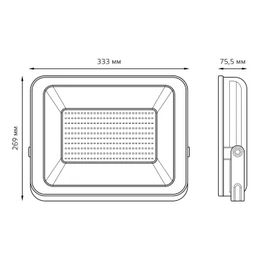 Прожектор светодиодный ДО 200 Вт 17000 лм 6500К AC 220В IP65 290х353х34мм Elementary PROMO G2 Gauss
